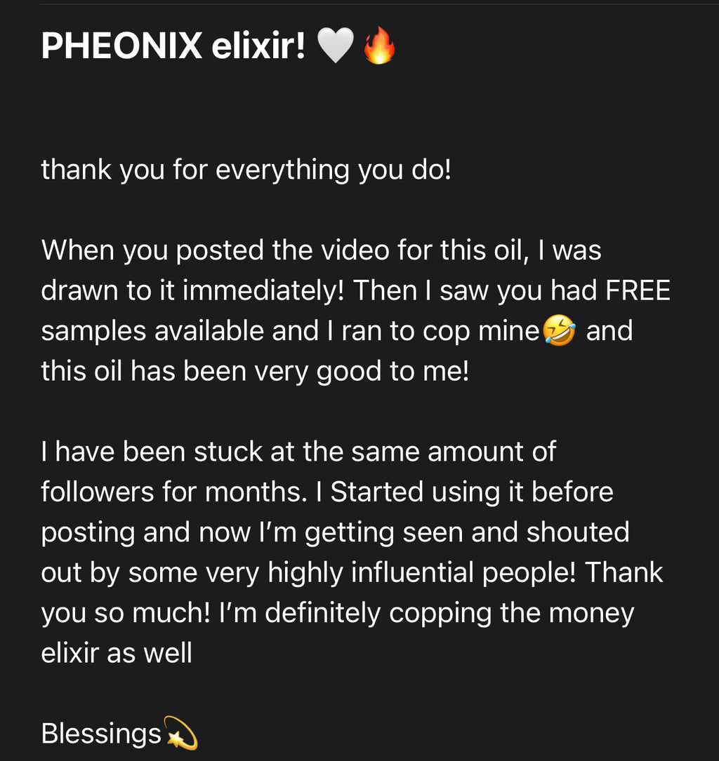 PHOENIX! 2.0: Success & Road Opening Elixir🥂⭐️🐆